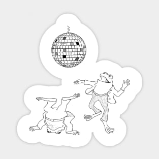 frog and toad go to the disco Sticker